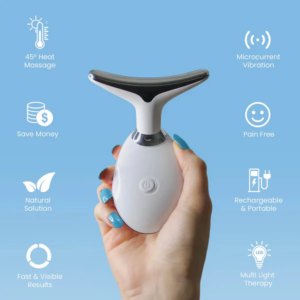 EMS Thermal Neck Lifting And Tighten Massager Electric Microcurrent Wrinkle Remover